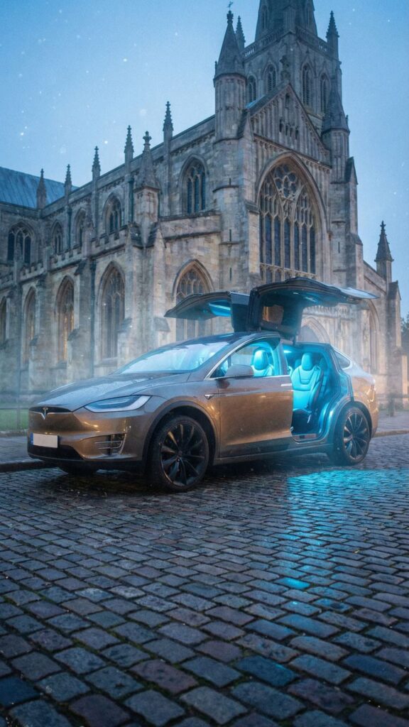 Uber in Cambridge — city streets served by e-Wave electric taxis